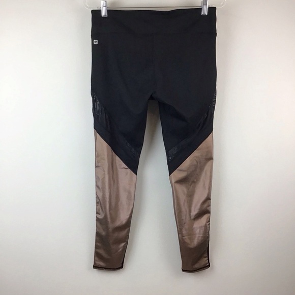 Fabletics Brogan Metallic Black & Bronze Legging | Large - Picture 3 of 11